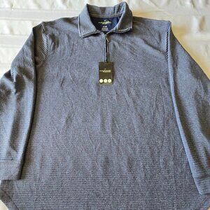 NWT Size X Large Men's Haggar in Motion Blue Long Sleeve Pullover